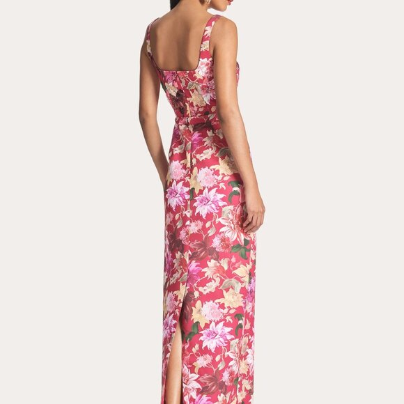 NWT | Sachin & Babi Lana Gown Deep Pink Dahlia Size 12 - Picture 4 of 8